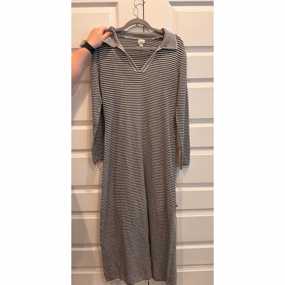 A New Day Black and White Striped Top